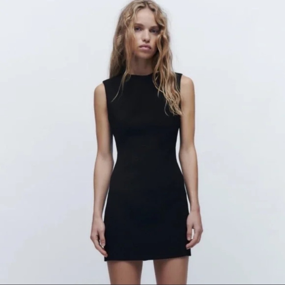 Zara Elegant Black Mini Dress